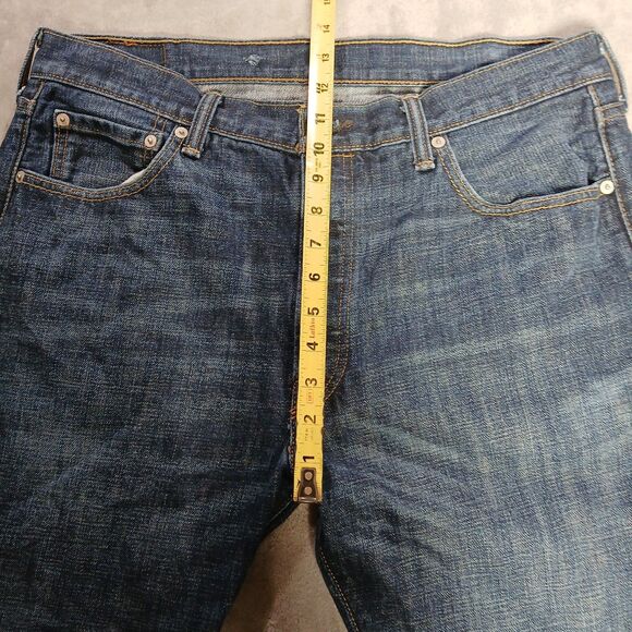 Levi's 501 Jeans Mens 36x34 Blue Button Fly Medium Wash Straight Classic Western - Picture 6 of 8